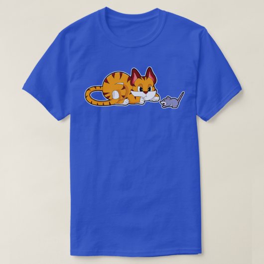Tijgerkat met muis t-shirt (Design voorkant)