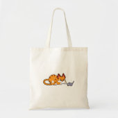 Tijgerkat met muis tote bag (Voorkant)