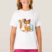 Tijgerkat met piloot t-shirt (Voorkant)