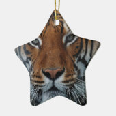 Tijgerkat Strepen Jungle Mist Dier Keramisch Ornament (Links)