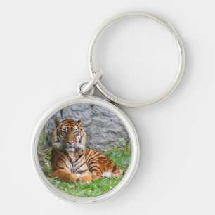 Tijgerkat Strepen Safari Jungle Patroon Dieren Kun Sleutelhanger