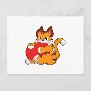 Tijgerkat verliefd met hart.PNG Briefkaart