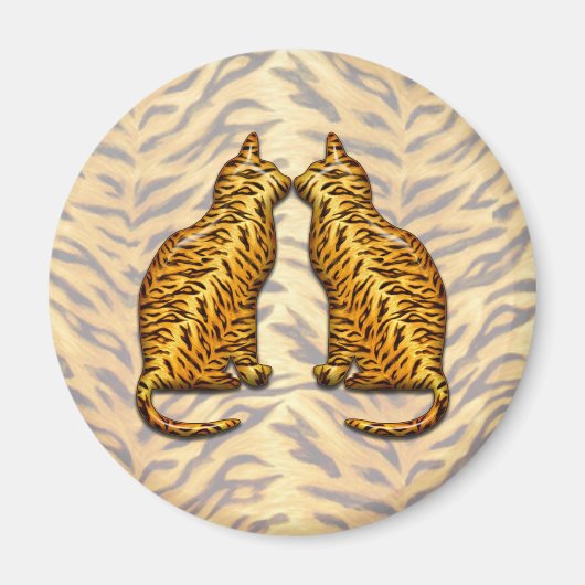 Tijgerkatten Magneet (Voorkant)