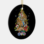 Tijgerkerstboomsneeuw Funny Tiger Xmas Gift Keramisch Ornament (Rechts)