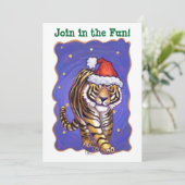 Tijgerkerstmis Kaart (Staand voorkant)