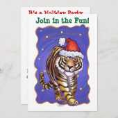 Tijgerkerstmis Kaart (Voorkant / Achterkant)