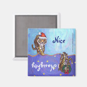 Tijgerkerstmis Magneet (Voorkant / Achterkant)