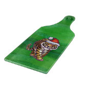 TijgerKerstmis op groen Snijplank (Hoek)