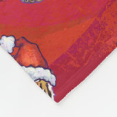 TijgerKerstmis op rood Fleece Deken (Hoek)