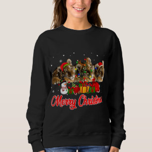 Tijgerkerstmis Pajama Funny Xmas lammeren L Trui