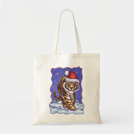 Tijgerkerstmis Tote Bag (Voorkant)