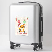 Tijgerkerstwinter winterdieren tijger Sticker (Koffer)