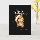 Tijgerkerstwintersneeuw Kaart (Gele Bloem)