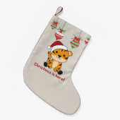 Tijgerkerstwintersneeuw Kleine Kerstsok (Voorkant (Hangend))