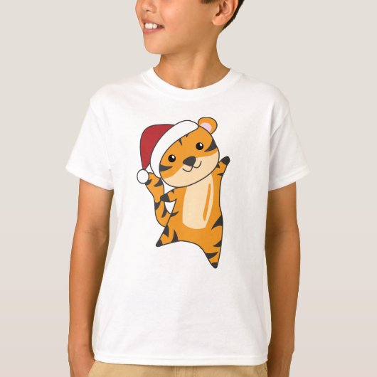 Tijgerkerstwintersneeuw T-shirt (Voorkant)