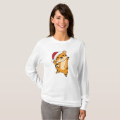 Tijgerkerstwintersneeuw T-shirt (Voorkant volledig)