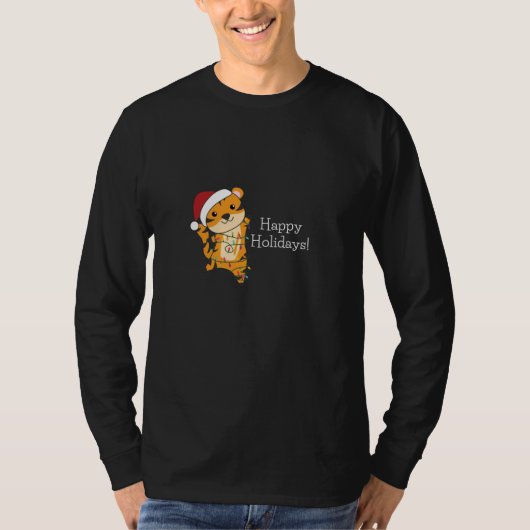 Tijgerkerstwintersneeuw T-shirt (Voorkant)