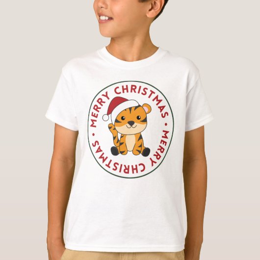 Tijgerkerstwintersneeuw T-shirt (Voorkant)