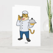 Tijgerkok chef hoed dienblad kaart (Achterkant)