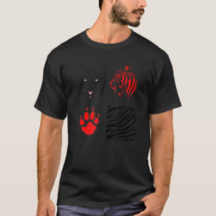 Tijgerkop Cricut Red Tiger met wilde dieren T-shirt