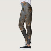 Tijgerkop, gezicht, leerlook leggings (Links)