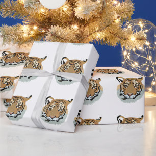 Tijgerkop Gezicht Wild Dier Tijger Cadeaupapier