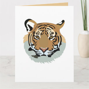 Tijgerkop Gezicht Wild Dier Tijger Kaart