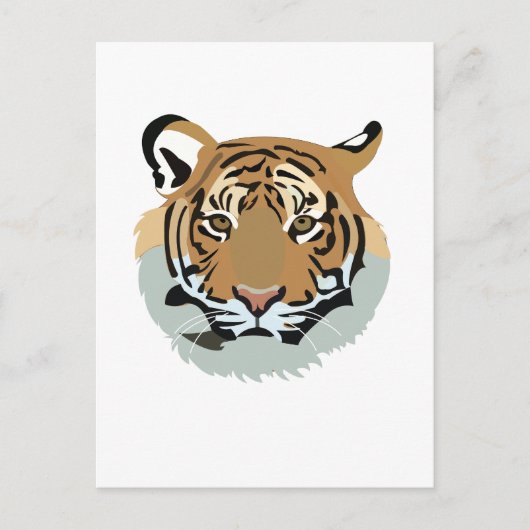 Tijgerkop gezicht wilde dier tijger briefkaart (Voorkant)