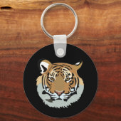 Tijgerkop gezicht wilde dier tijger sleutelhanger (Voorkant)