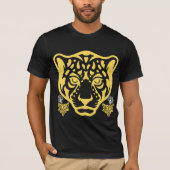 Tijgerkop Graphic Leopard Head Big Cat Zwart T-shirt (Voorkant)