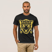 Tijgerkop Graphic Leopard Head Big Cat Zwart T-shirt (Voorkant volledig)