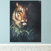 Tijgerkop, kunstschilderij, canvas afdruk (Insitu (Houten vloer))