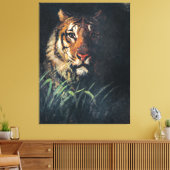 Tijgerkop, kunstschilderij, canvas afdruk (Insitu (Woonkamer))