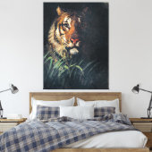 Tijgerkop, kunstschilderij, canvas afdruk (Insitu (Slaapkamer))
