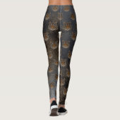 Tijgerkop, leerlook leggings (Achterkant)