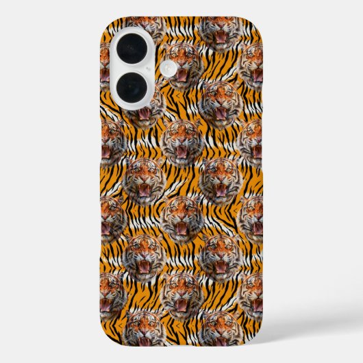 Tijgerkop op tijgerhuid Animal Print Design Case-Mate iPhone Case (Achterkant)