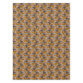 Tijgerkop op tijgerhuid Animal Print Design Tafelkleed (Voorkant)