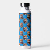 Tijgerkop Patroonontwerp Blauw Waterfles (Links)