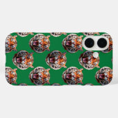 Tijgerkop Patroonontwerp Groen Case-Mate iPhone Case (Achterkant (horizontaal))