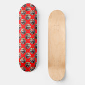 Tijgerkop Patroonontwerp Rood Persoonlijk Skateboard (Voorkant)