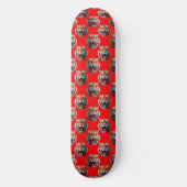 Tijgerkop Patroonontwerp Rood Persoonlijk Skateboard (Voorkant)