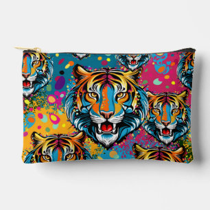 Tijgerkop Regenboog kleuren verf vlekken Etui