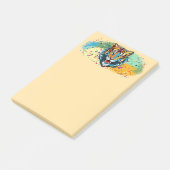 Tijgerkop Regenboog kleuren verf vlekken Post-it® Notes (Schuin)