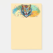 Tijgerkop Regenboog kleuren verf vlekken Post-it® Notes (Voorkant)