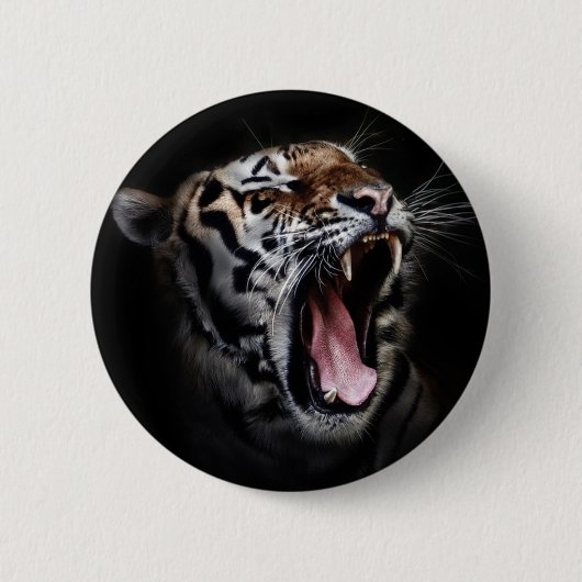 tijgerkop ronde button 5,7 cm (Voorkant)
