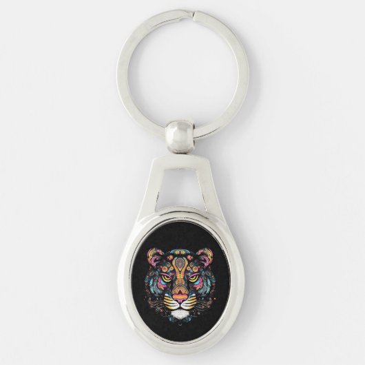 Tijgerkop  sleutelhanger (Voorkant)