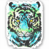 Tijgerkop sticker - Tijger Sticker (Voorkant)