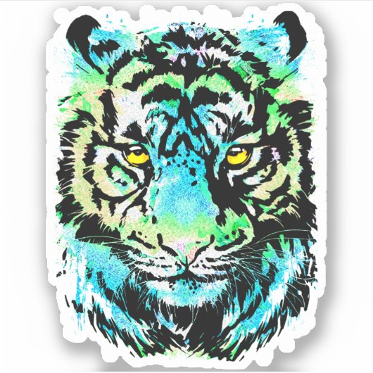Tijgerkop sticker - Tijger Sticker (Voorkant)