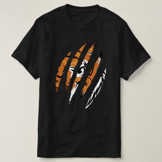 tijgerkop t-shirt (Design voorkant)