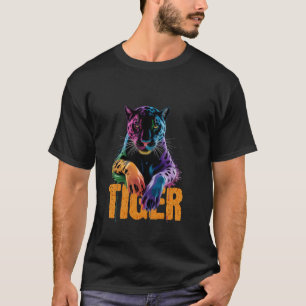 Tijgerkop Tijger Gezicht Wilde Dier Kleurrijke Tij T-shirt